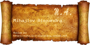 Mihajlov Alexandra névjegykártya