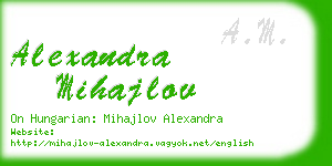 alexandra mihajlov business card